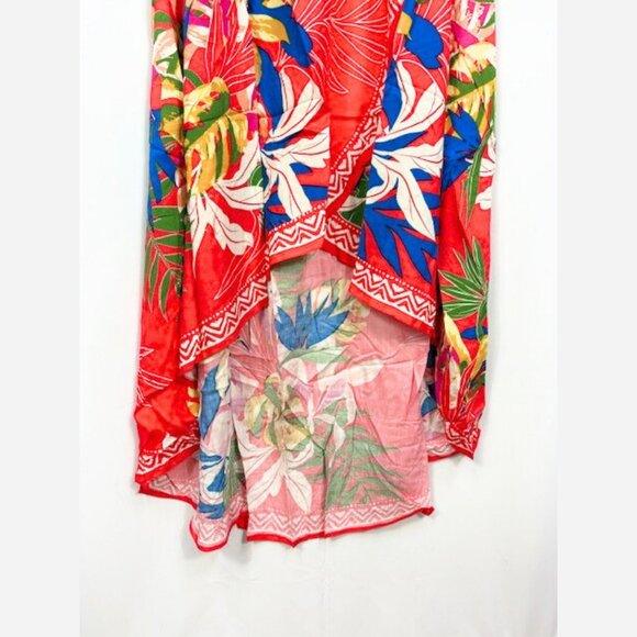 Off Shoulder Island Vacay Red Floral Sundress - Picture 8 of 8